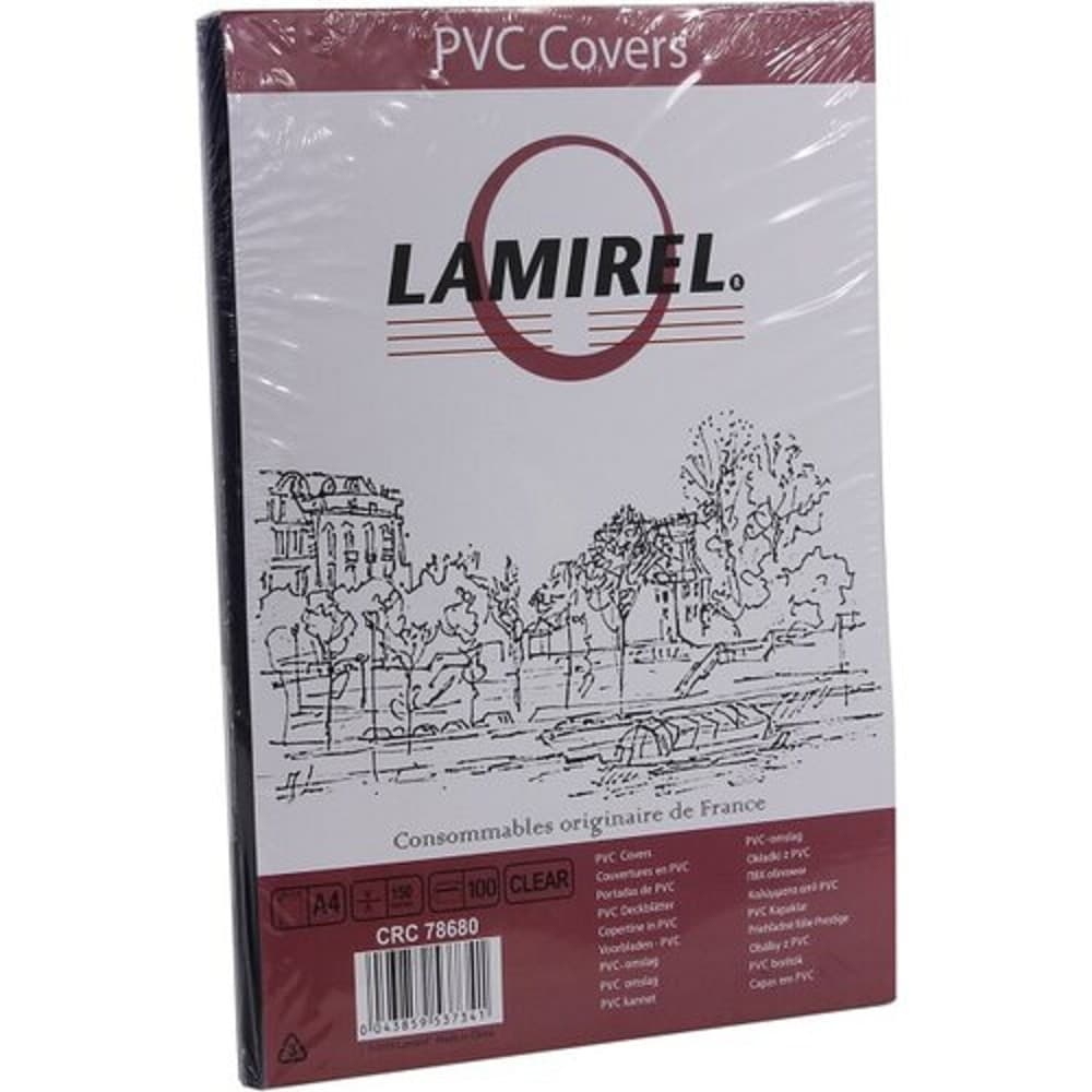 Обложки для переплёта Fellowes A4 150мкм прозрачный (100шт) Lamirel (LA-78680)