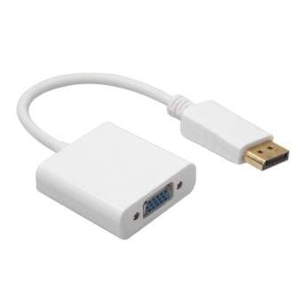 ORIENT Кабель-адаптер C308W, DisplayPort M -> VGA 15F, длина 0.2 метра, белый