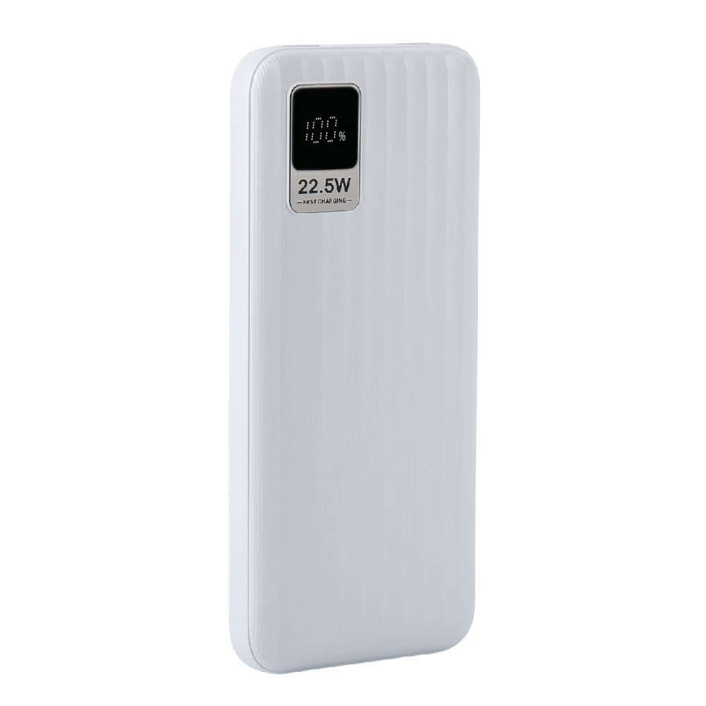 Perfeo Powerbank WATERFALL 10000 mAh/LED дисплей/PD + QC 3.0/Type-C/2 USB/Выход: 5A, max 22.5WWhite (PF_E1468)
