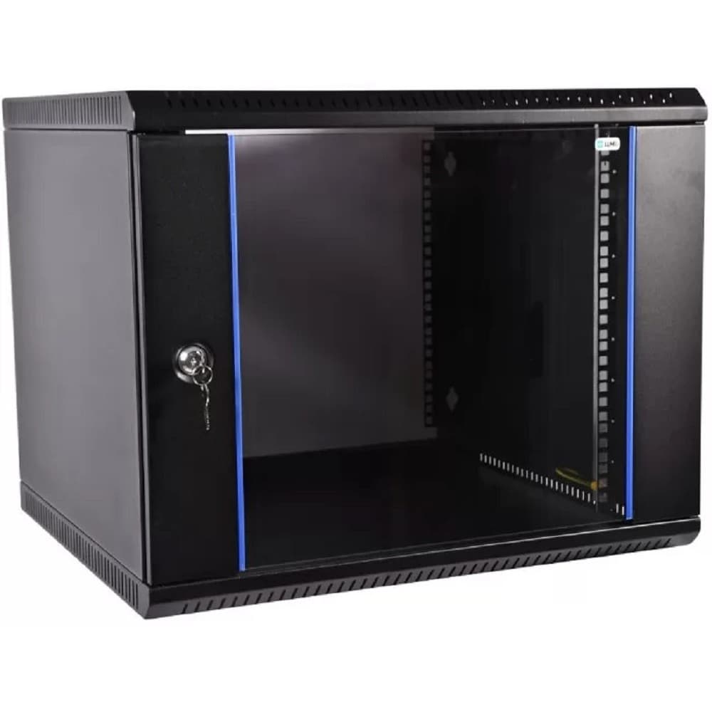 ЦМО Шкаф телекоммуникационный настенный разборный 12U (600х350) дверь стекло,цвет черный (ШРН-Э-12.350-9005) (1 коробка)