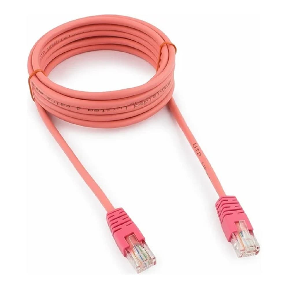 Cablexpert PP12-3M/RO Патч-корд UTP кат.5e, 3м, литой, многожильный (розовый)