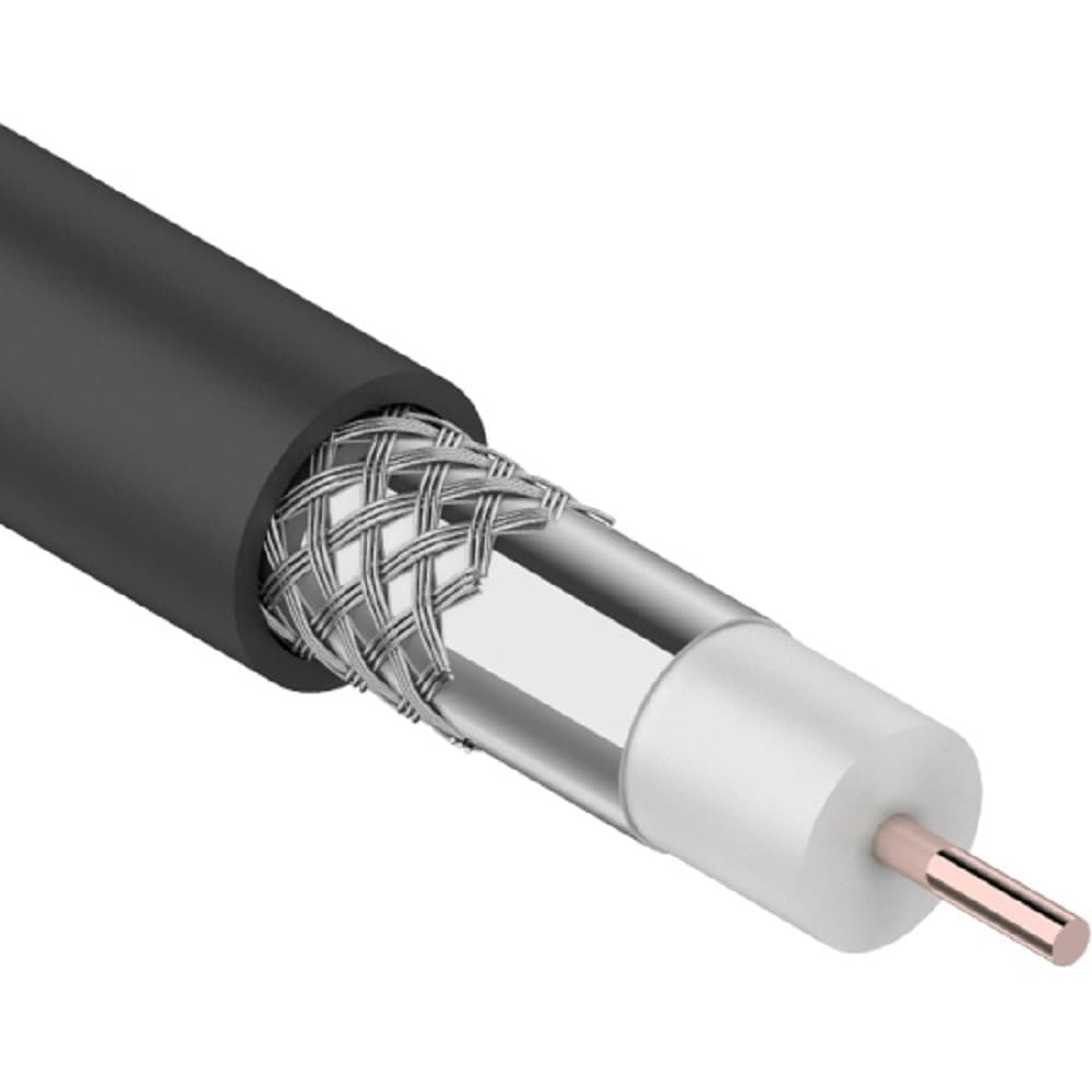 PROconnect (01-2205-1) Кабель коаксиальный RG-6U, 75Ом, CCS/Al/Al, 48%, 100м, OUTDOOR, черный
