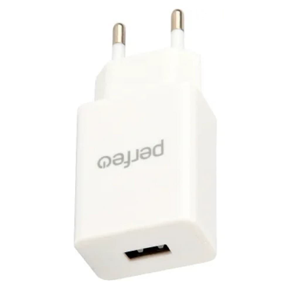PERFEO Сетевое зарядное устройство с разъемом USB, 2А, белый (I4666)