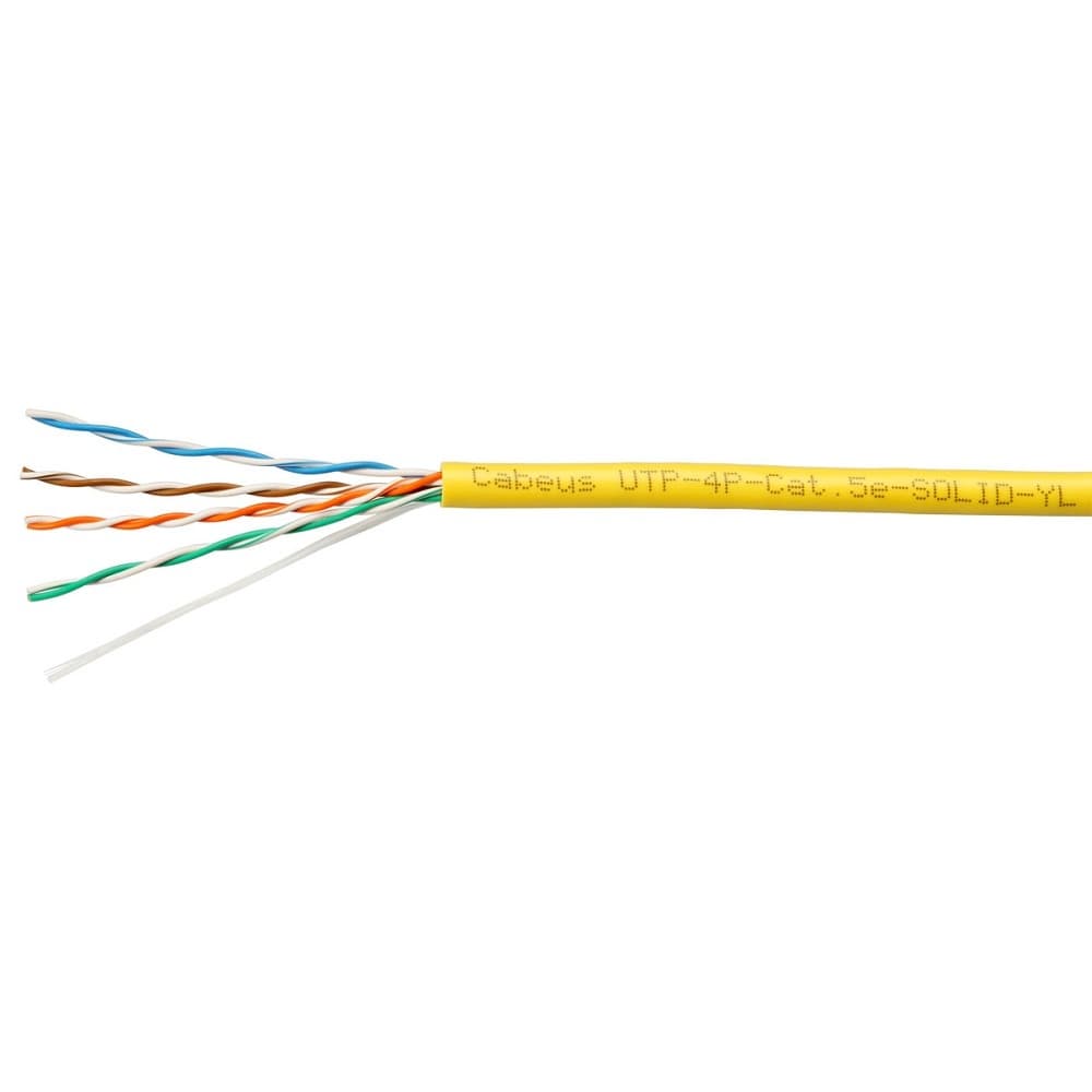 Бухта Cabeus UTP-4P-Cat.5e-SOLID-YL, 305м