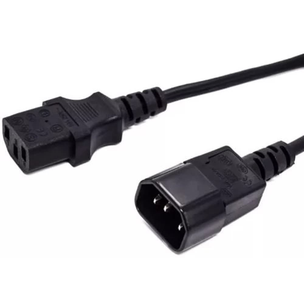 Кабель питания Filum FL-PC16-C13-C14-1M С13- C14, 3х1 мм , 220В, 10A, черный, 1 м.