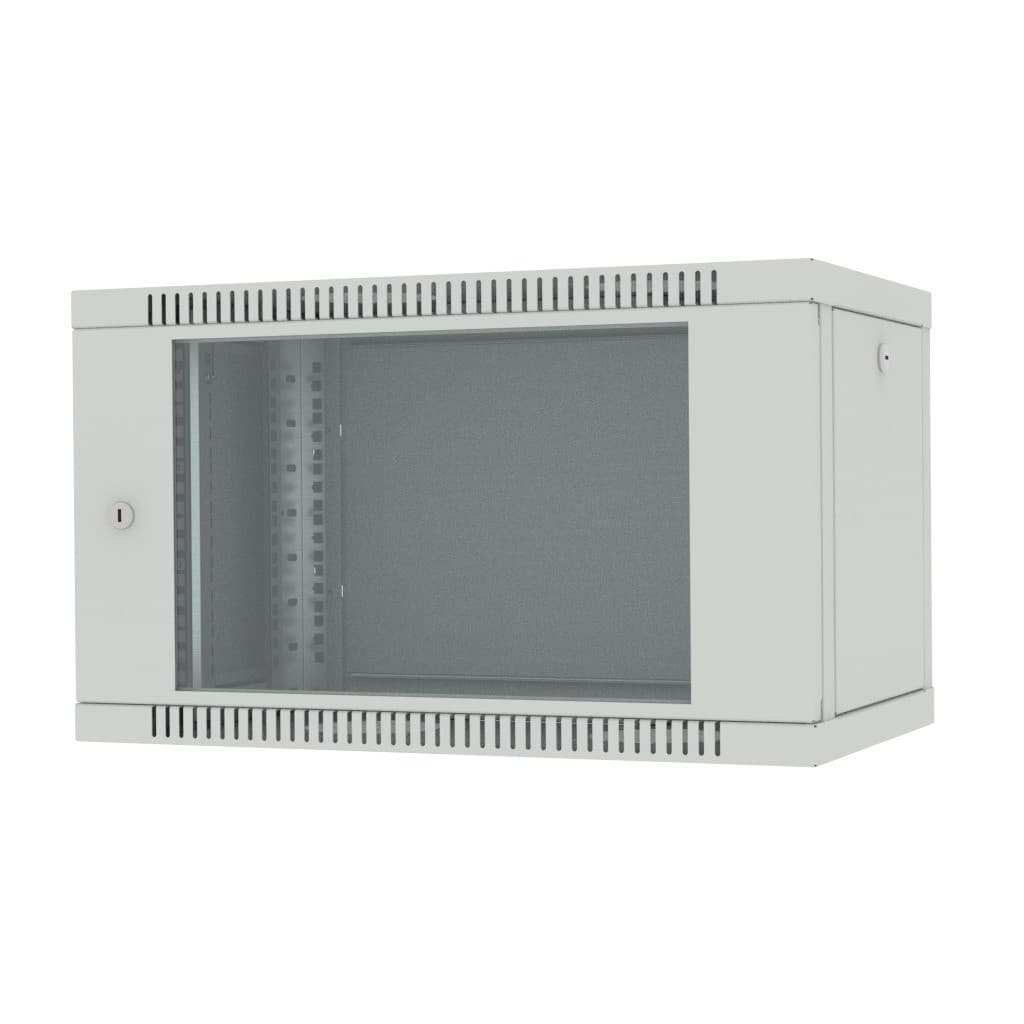Шкаф настенный 19", 6U Filum FL-WB-0666GM-GY Wall Box (ШхГхВ) 600x600x356 мм, дверь стеклянная, цвет серый RAL7035