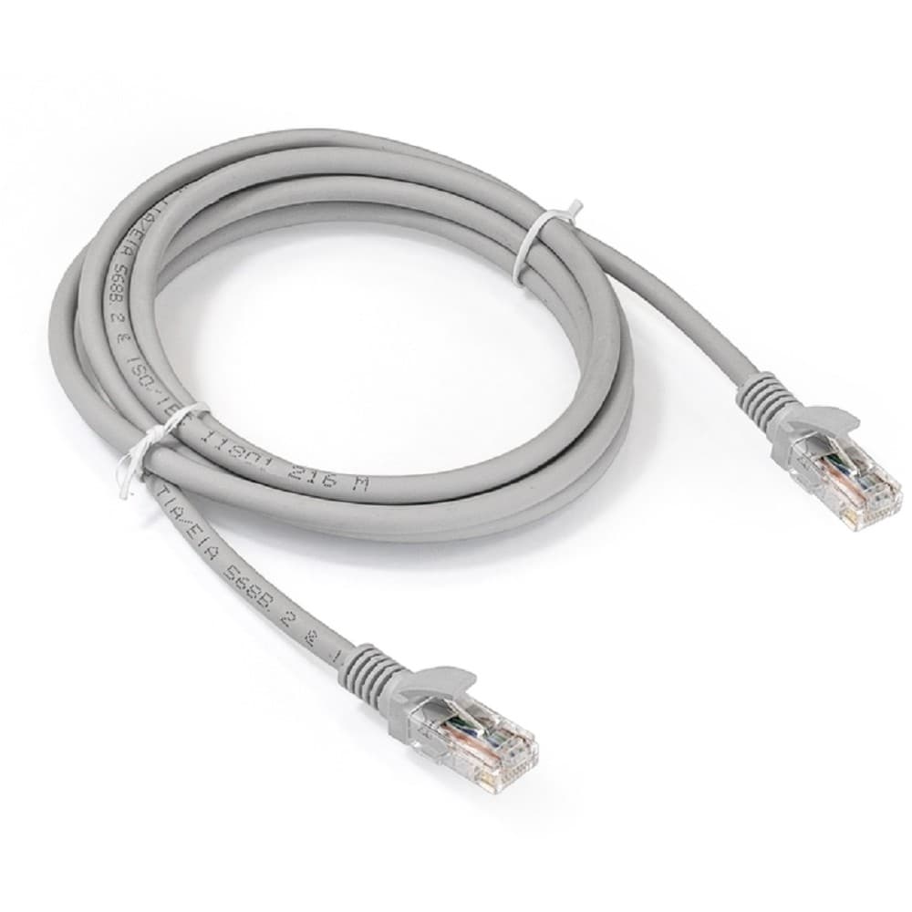 Exegate EX286383RUS Патч-корд LSZH UTP-RJ45-RJ45-5e-2M-LSZH-GY, UTP, cat.5e, 2м, серый