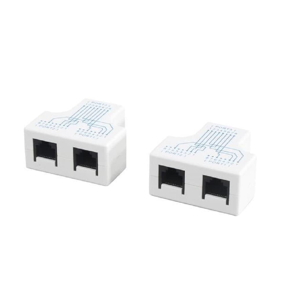 5bites Разветвитель (сплиттер) LAU55-04W RJ45 M / 2*RJ45 F / UTP / 100MB / 2ШТ