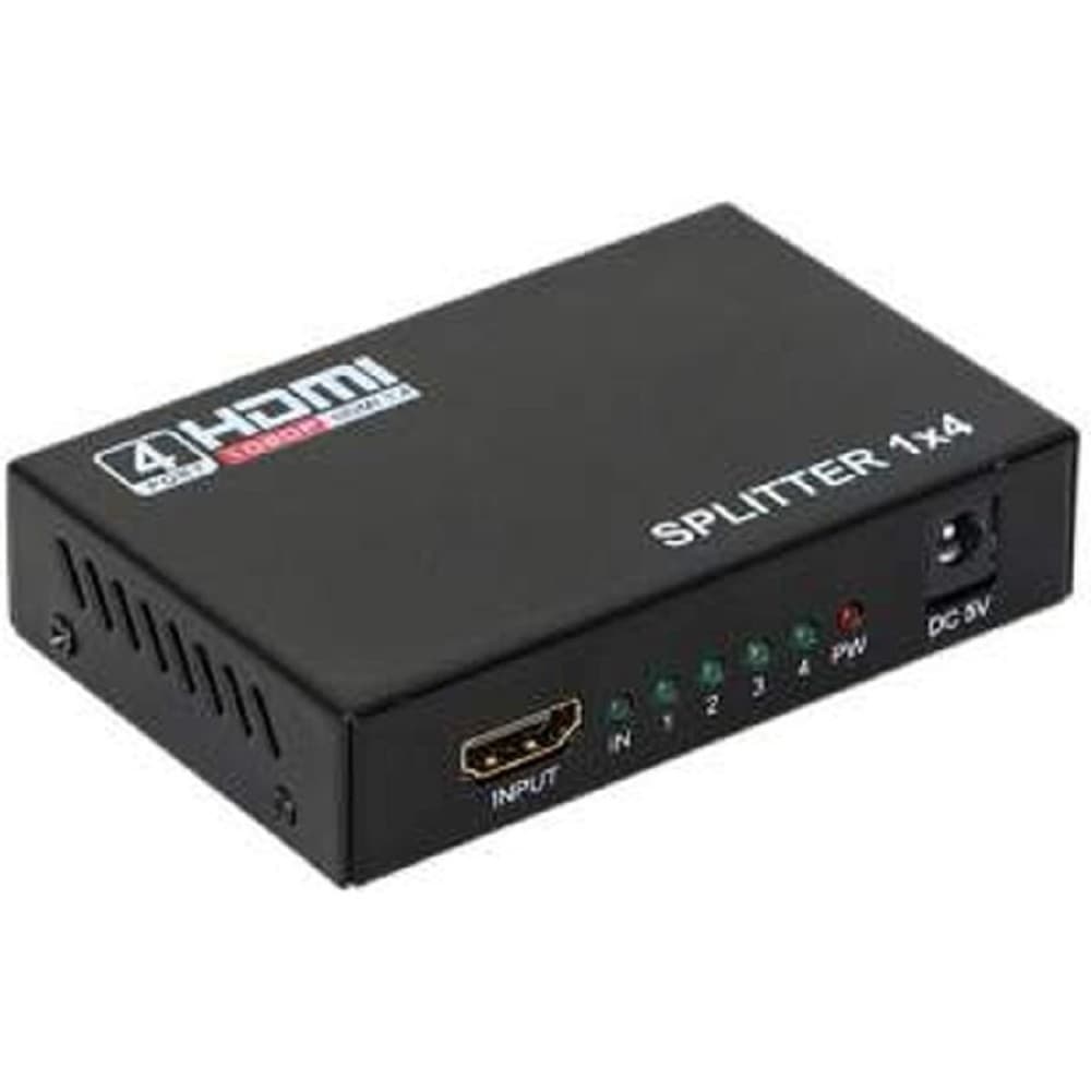 ORIENT HSP0104H, HDMI 4K Splitter 1-4, HDMI 1.4/3D, UHDTV 4K(3840x2160)/HDTV1080p/1080i/720p, HDCP1.2, внешний БП 5В/1А, метал.корпус