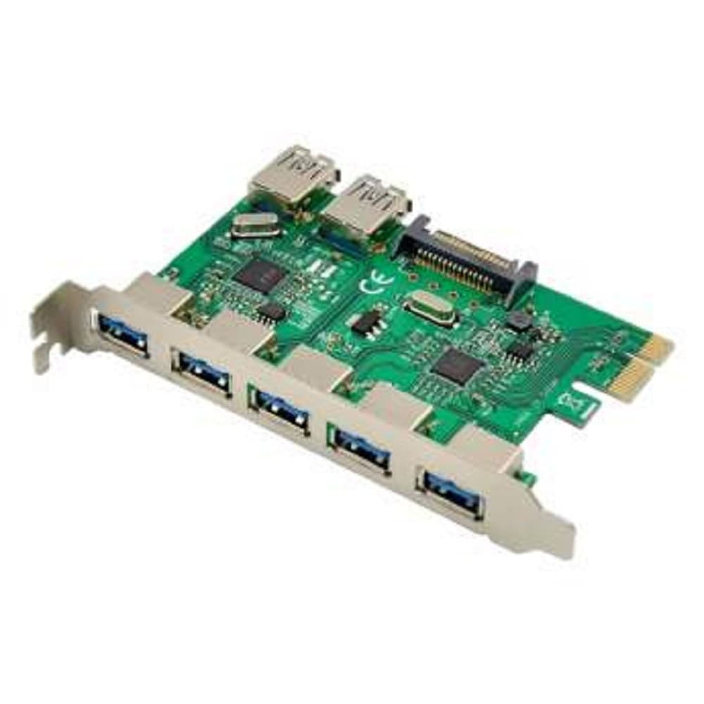 ORIENT VA-3U52PE, Контроллер PCI-Ex1, USB 3.2 Gen1 (USB 3.0), скорость до 5 Гбит/с, 5 внешних/2 внутренних порта,, VIA VL805+VL813 chipset, разъем доп.питания, oem