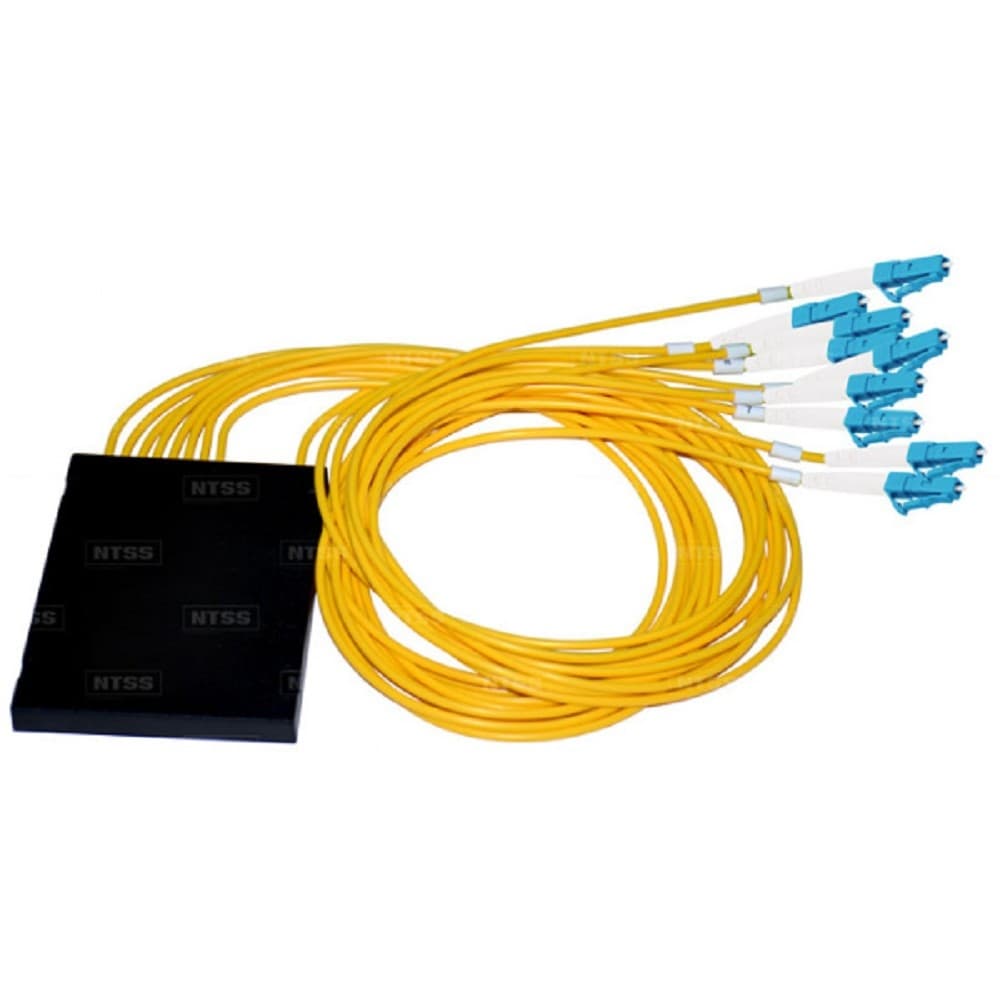 NTSS Разветвитель сплавной 1х2 оконцованный LC/UPC 9/125 вывод 1м буфер 3.0мм 1310/1550 NTSS-FCT-FBT-1/2-9-LC/U-1.0-3.0