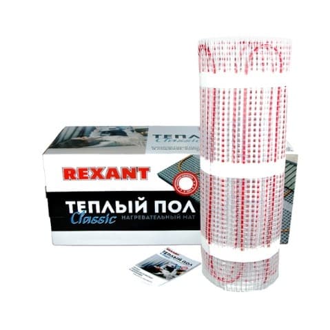 Rexant 51-0503-2 Тёплый пол (нагревательный мат) Classic RNX -1,5-225 (площадь1,5 м2 (0,5 х 3,0 м)),225 Вт, двухжильный с экраном