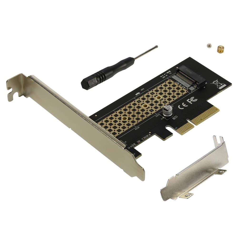 ORIENT C300E, Переходник PCI-E 4x->M.2 M-key NVMe SSD, тип 2230/2242/2260/2280, планки крепления в комплекте