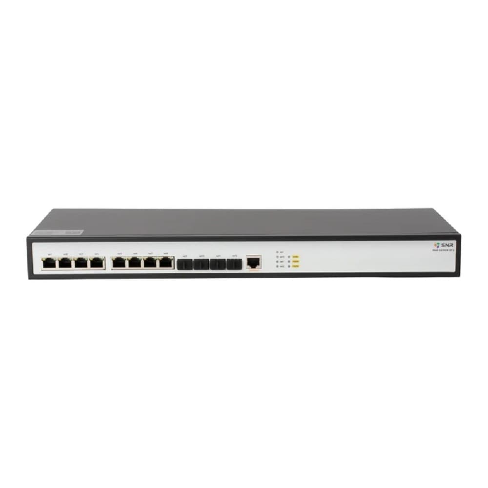 SNR SNR-S5310X-8TX Управляемый коммутатор уровня 2+, 8 портов 1/2.5/5/10GBASE-T, 4 порта 1/10G SFP+ встроенный БП ~220V AC