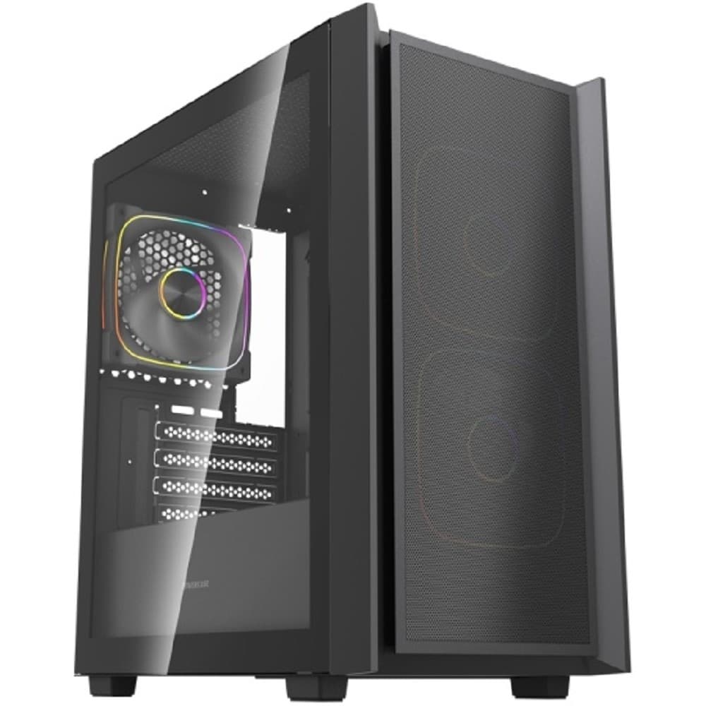 CMMSM03B-A3 Корпус Powercase Mistral SM03 ARGB, Tempered Glass, 3x120mm ARGB PWM fans, чёрный, mATX