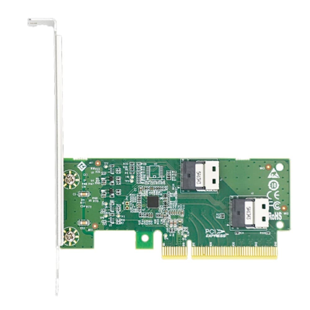 Адаптер для SSD/ PCIe x8 to Two SlimSAS SFF-8654 4i Adapter