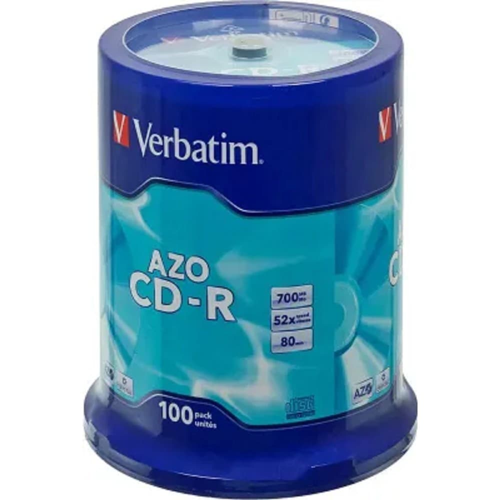 Verbatim Диски CD-R 700Mb 52x Cake Box (100шт)