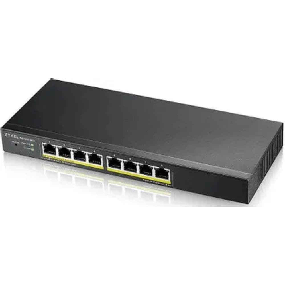 Zyxel GS1915-8EP-EU0101F Коммутатор NebulaFlex Hybrid Smart L2 PoE+ Switch, 8xGE PoE+, Silent (No Fan), 60W PoE Budget, Standalone/Cloud Management
