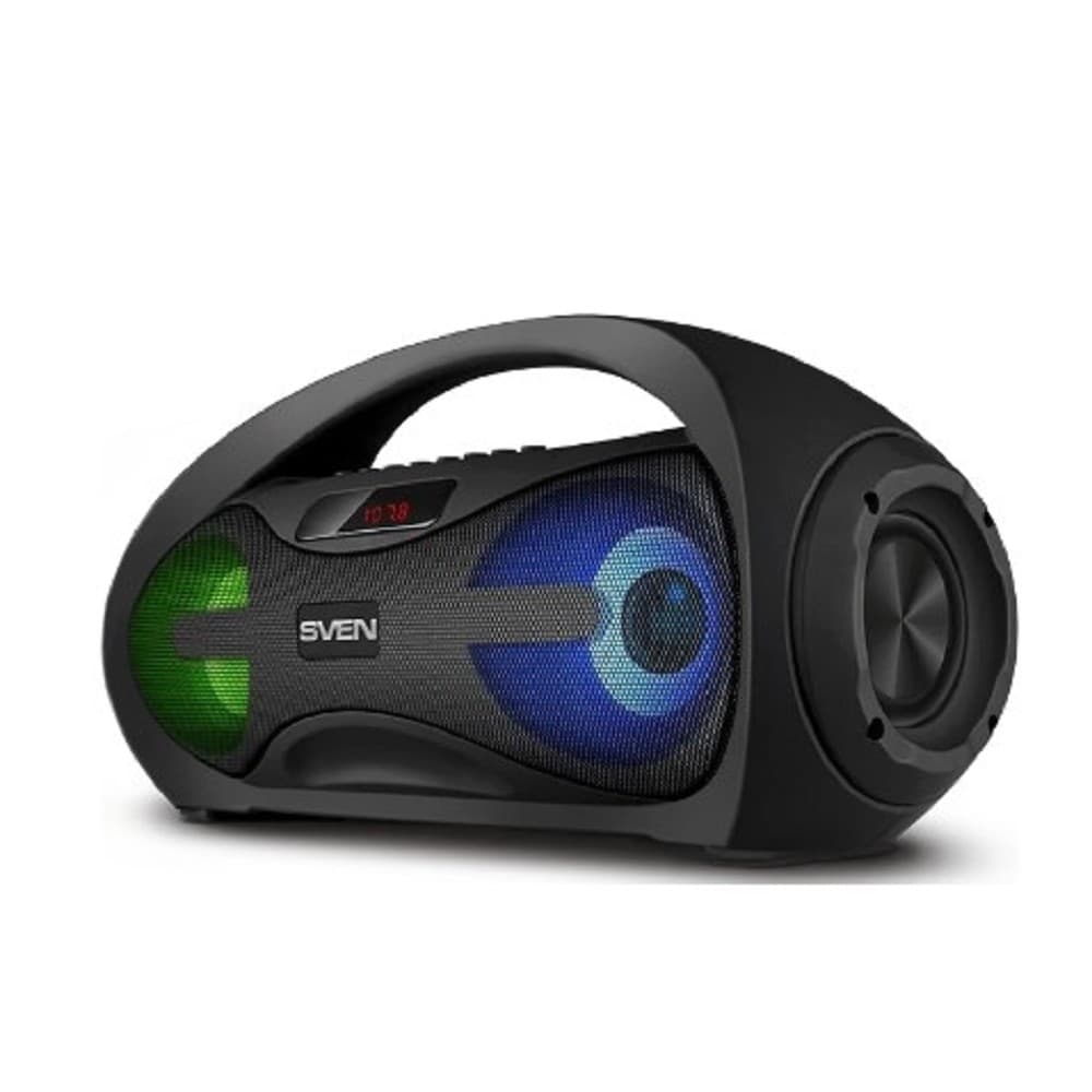 Sven АС PS-425, черный (12 Вт, Bluetooth, FM, USB, microSD, LED-дисплей, 1500мА*ч)