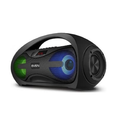 Sven АС PS-425, черный (12 Вт, Bluetooth, FM, USB, microSD, LED-дисплей, 1500мА*ч)