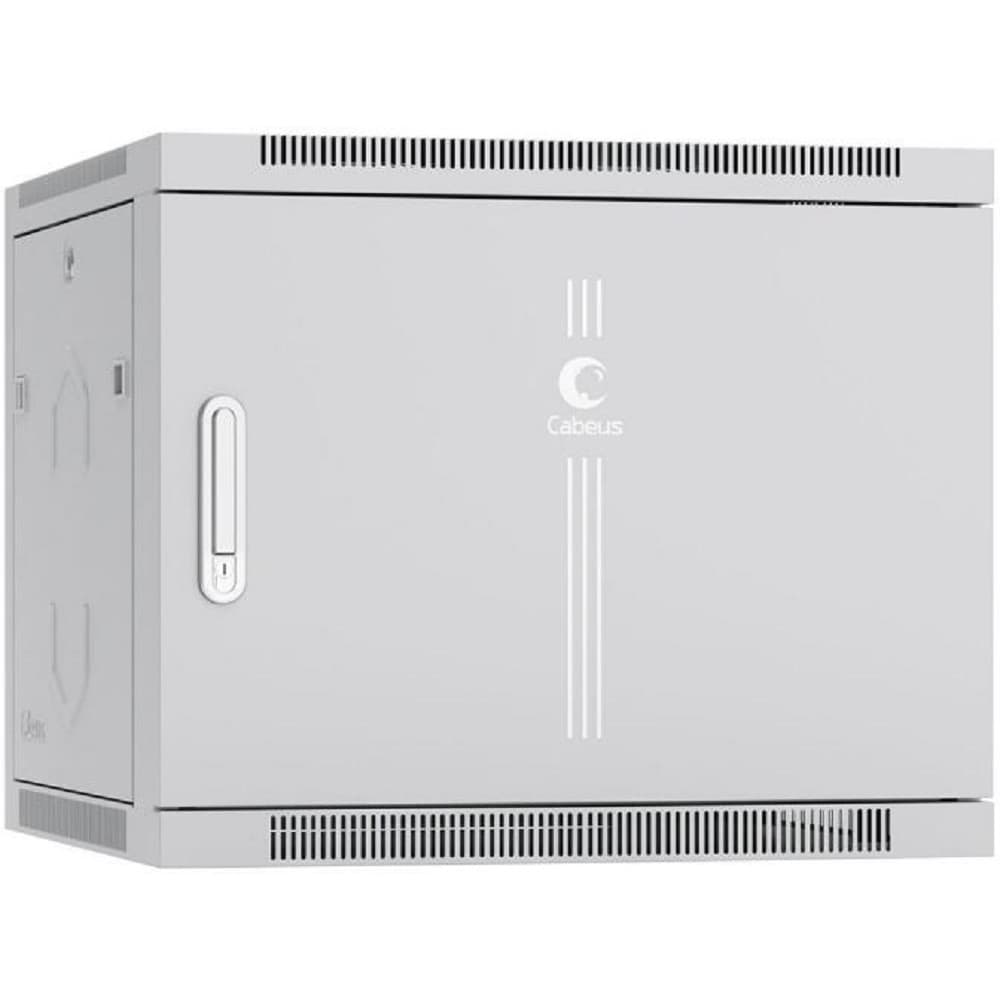 Cabeus SH-05F-9U60/45m Шкаф телекоммуникационный настенный 19" 9U 600x450x501mm (ШхГхВ) дверь металл, цвет серый (RAL 7035)