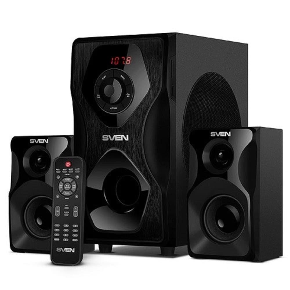 SVEN AC MS-2055, черный (55Вт, FM-тюнер, USB/SD, дисплей, ПДУ, Bluetooth)