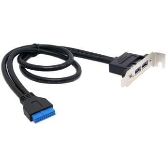 ORIENT C095, Планка портов в корпус 2xUSB 3.0, Low Profile, длина кабеля 30см, oem