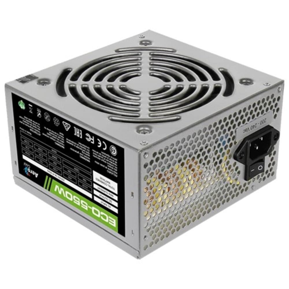 Aerocool 550W Retail ECO-550W ATX v2.3 Haswell, fan 12cm, 400mm cable, power cord, 20+4P, 12V 4+4P, 1x PCI-E 6+2P, 4x SATA, 3x PATA, 1x F (замена 11083241)