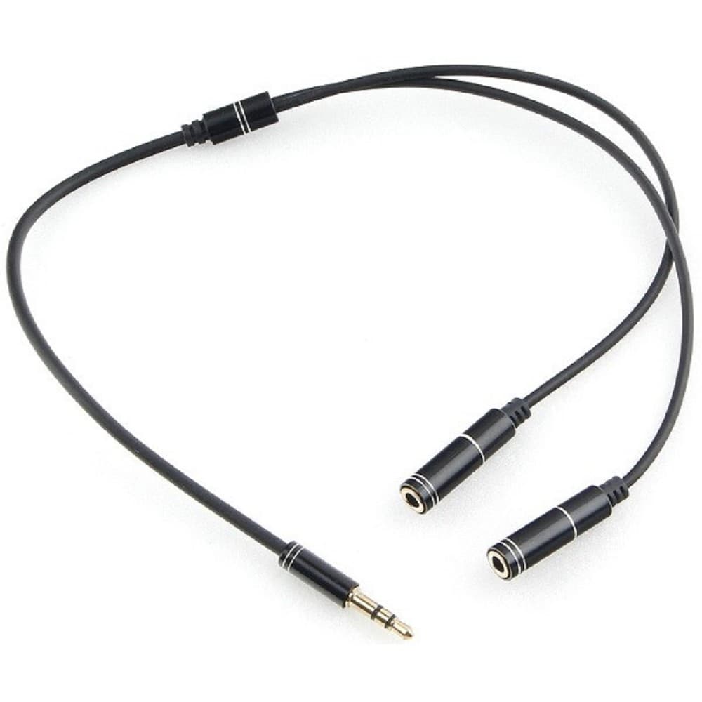 Разветвитель 3.5 Jack (M) - 2x 3.5 Jack (F), 0.2м, Gembird CCAB-02-35MY-0.2MB