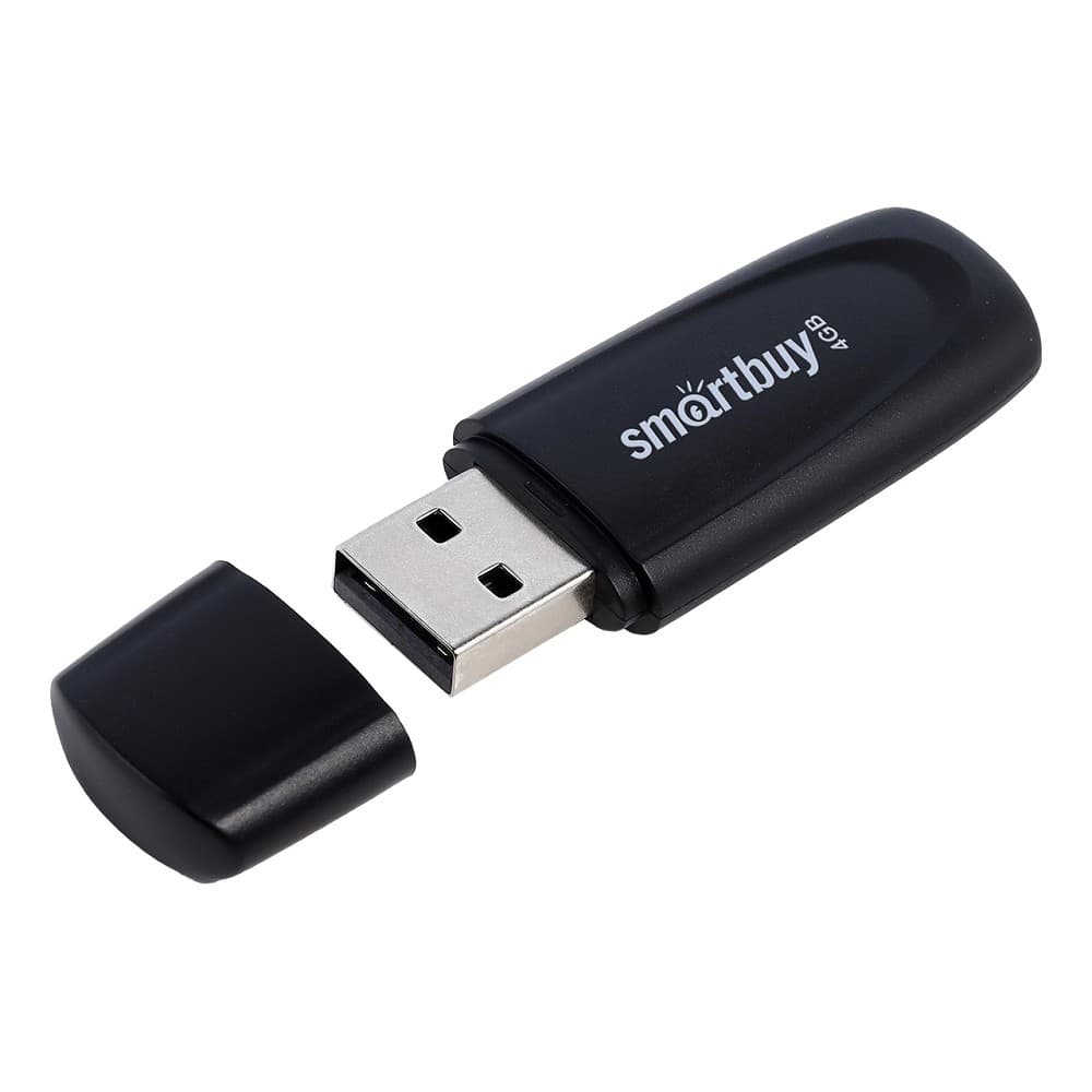 Флешка USB Smartbuy Scout black (SB016Gb2SCK), 16Gb, USB 2.0, R/W 15/8, черный