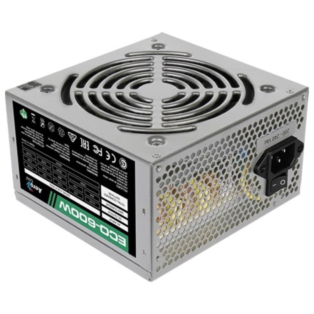 Aerocool 600W Retail ECO-600W ATX v2.3 Haswell, fan 12cm, 400mm cable, power cord, 20+4P, 12V 4+4P, 1x PCI-E 6+2P, 4x SATA, 3x PATA, 1x F(замена 11083242)