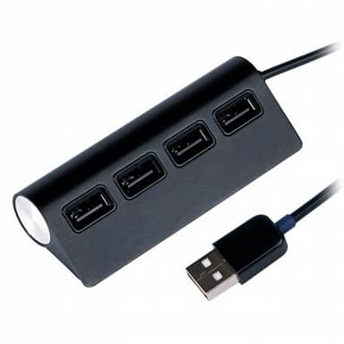 Ritmix Разветвитель USB (USB хаб) настольный, кабель 1м, на 4 порта USB, High speed USB 2.0, Plug-n-Play, питание от USB, 5В, скорость до 480 Мбит/с, черный (CR-2400)