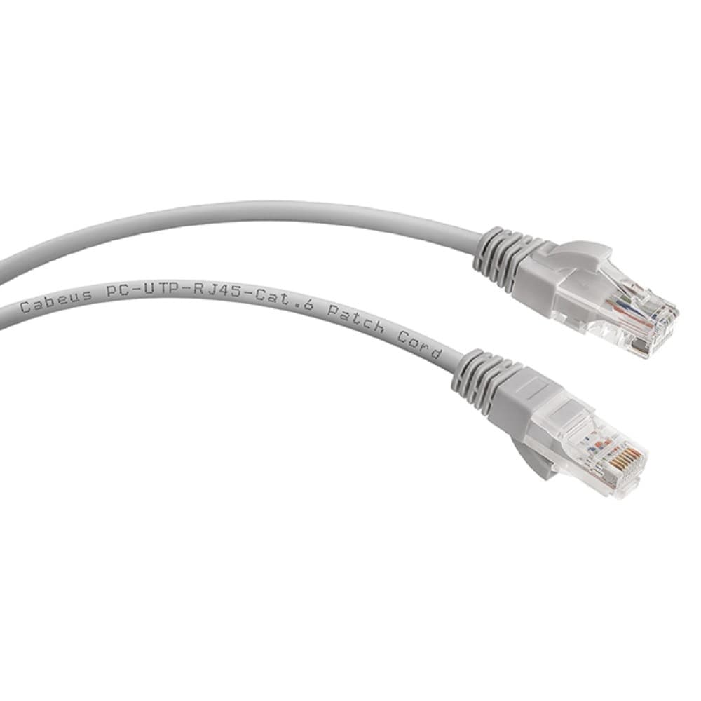 Cabeus PC-UTP-RJ45-Cat.6-5m Патч-корд U/UTP, категория 6, 2xRJ45/8p8c, неэкранированный, серый, PVC, 5м