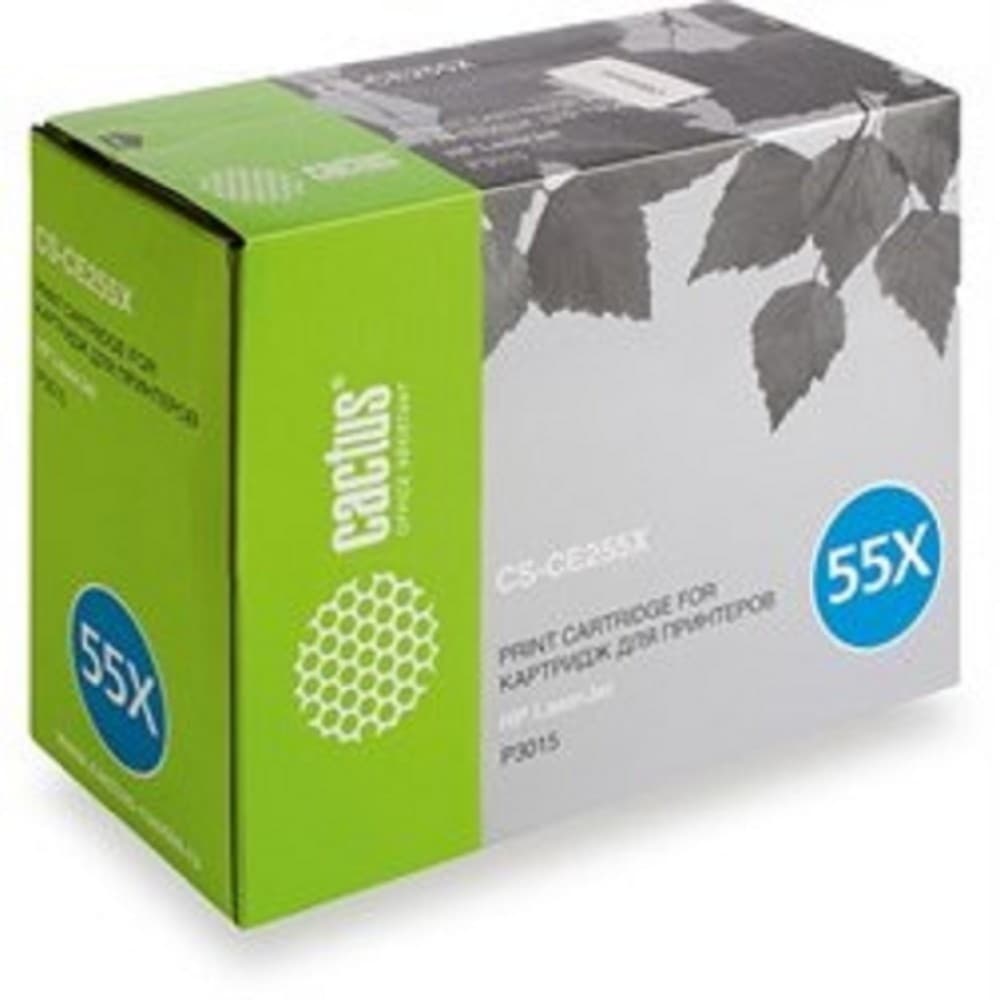CACTUS CS-CE255XS Картридж для принтеров LaserJet P3015, черный, 12500 стр.