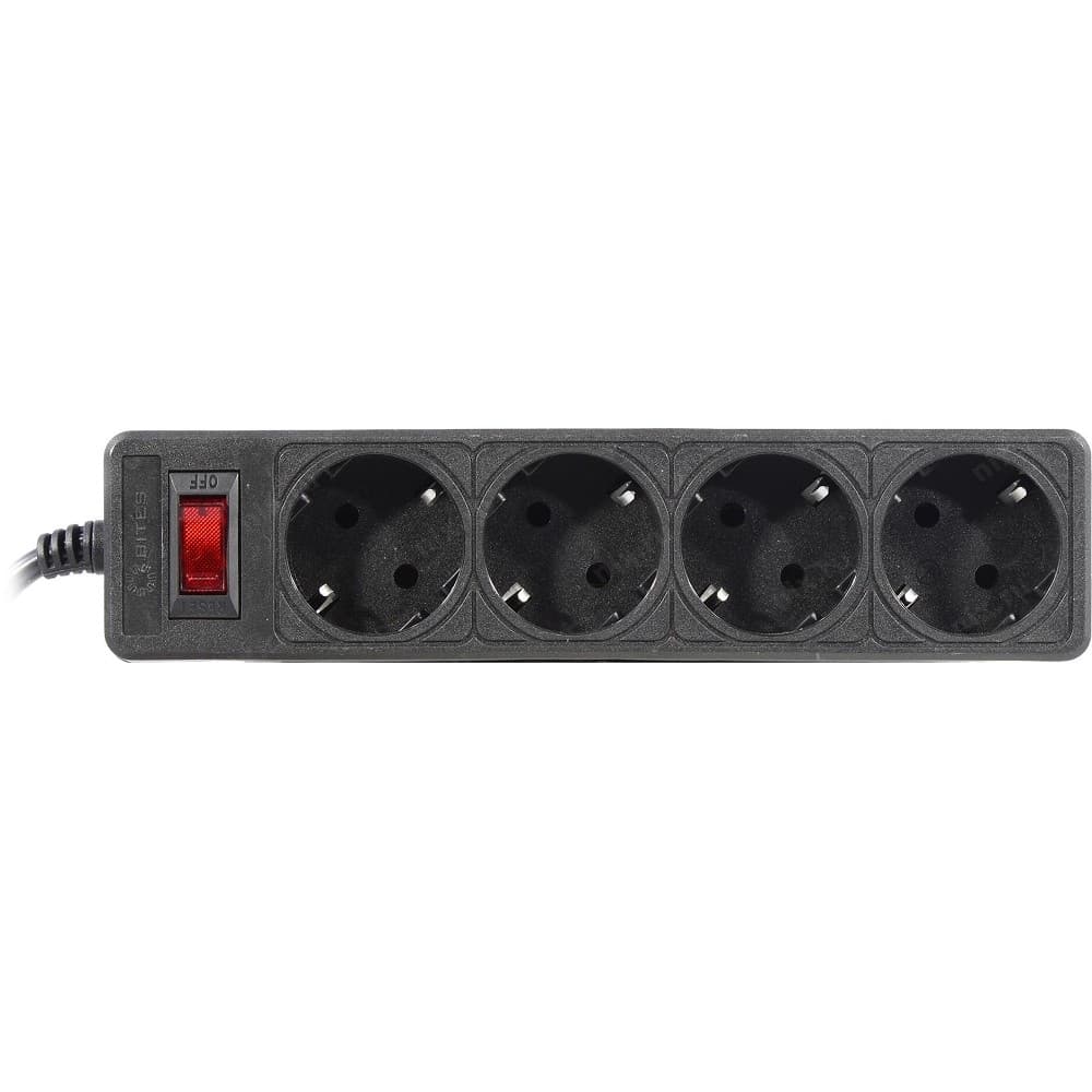 5bites Сетевой фильтр GARDA SP4B-510 4S / 3*0.75MM2 / 1M / BLACK