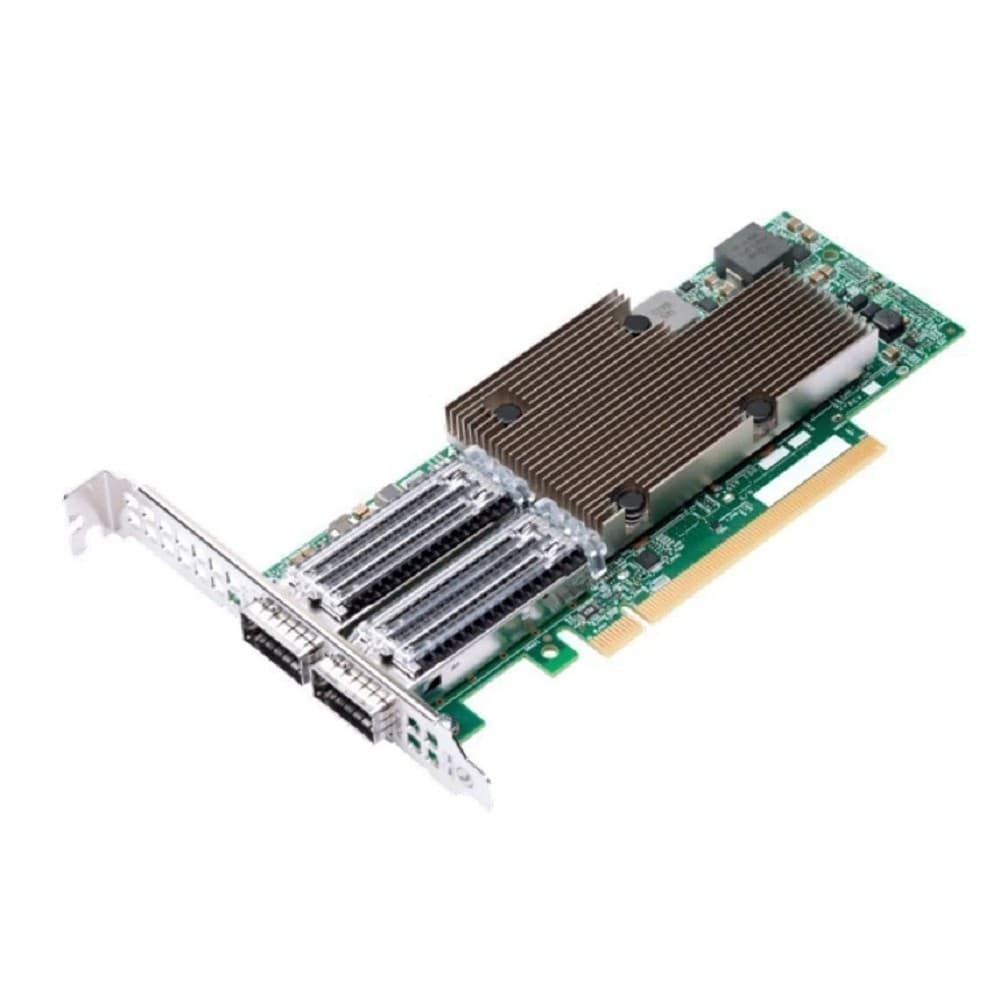 Broadcom NetXtreme P2100G (BCM957508-P2100G low profile) 2x100GbE (100/50/25/10GbE), PCIe 4.0 x16, QSFP56, BCM57508, Ethernet Adapter, LP + FH brackets incl, BOX