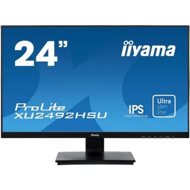 LCD IIYAMA 23.8" XU2492HSU-B1 (A)черный {IPS LED 1920x1080 5ms 16:9 250cd 178гр/178гр D-Sub HDMI DisplayPort 2Wx2}