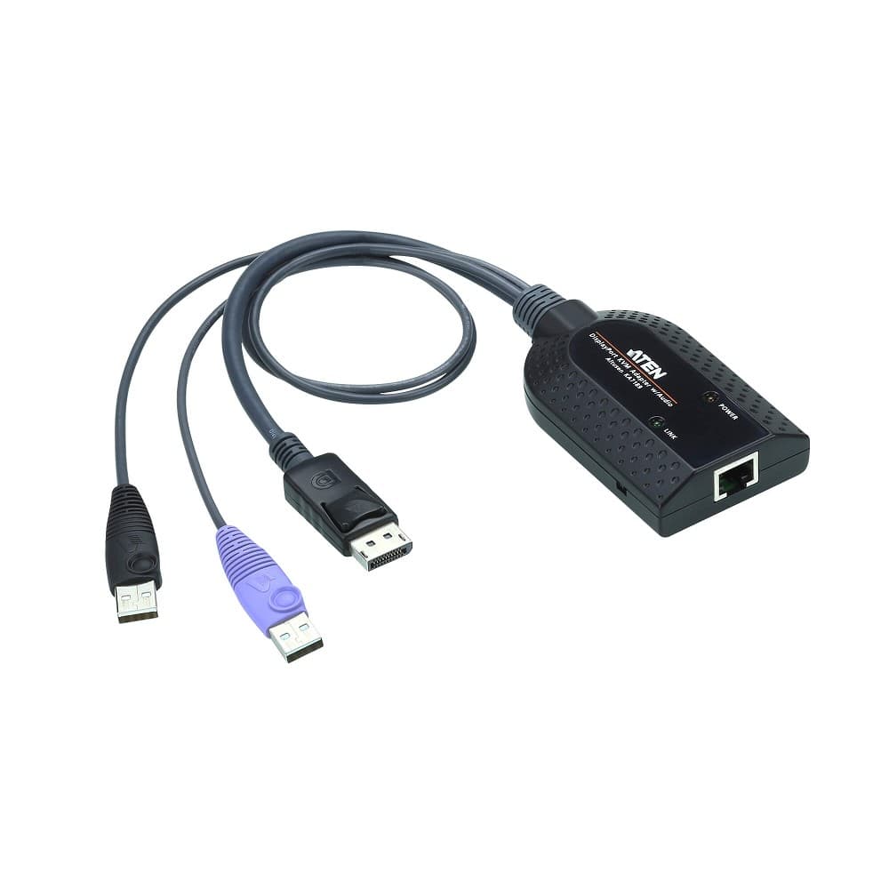 ATEN KA7189 USB DisplayPort Virtual Media KVM Adapter Cable (Support Smart Card Reader and Audio De-Embedder)