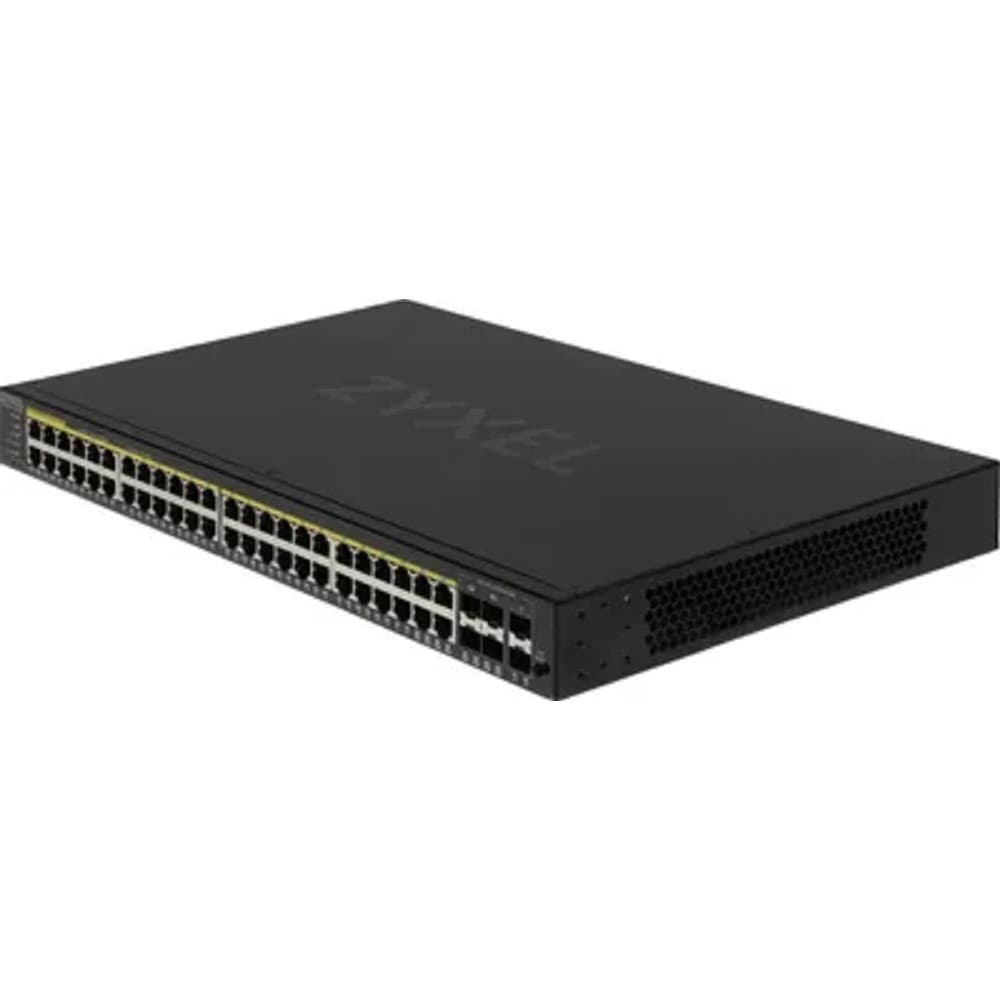 Zyxel NebulaFlex Pro GS2220-50HP, Гибридный L2 коммутатор PoE+ rack 19", 44xGE PoE+, 4xCombo (SFP/RJ-45 PoE+), 2xSFP, бюджет PoE 375 Вт, автономное/облачное управление