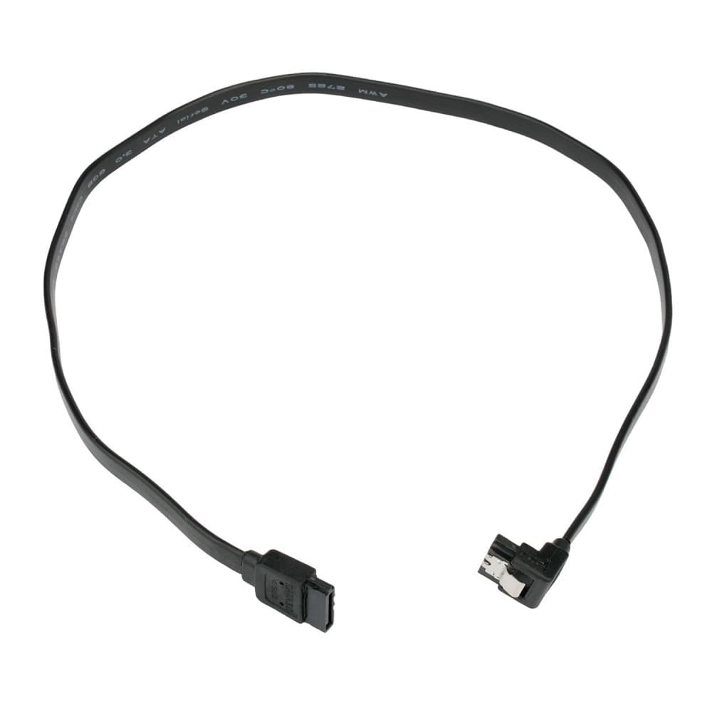 Cablexpert Кабель интерфейсный SATA Sata3 7pin / 7pin, угловой, защелка, 50см, черный, пакет (CC-SATAM-DATA90-BL-50CM)