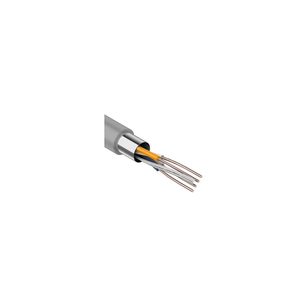 PROconnect (01-0121-3) Кабель витая пара омедненный F/UTP, CCA, CAT 5e, PVC, 2PR, 24AWG, INDOOR, SOLID, серый, 305м