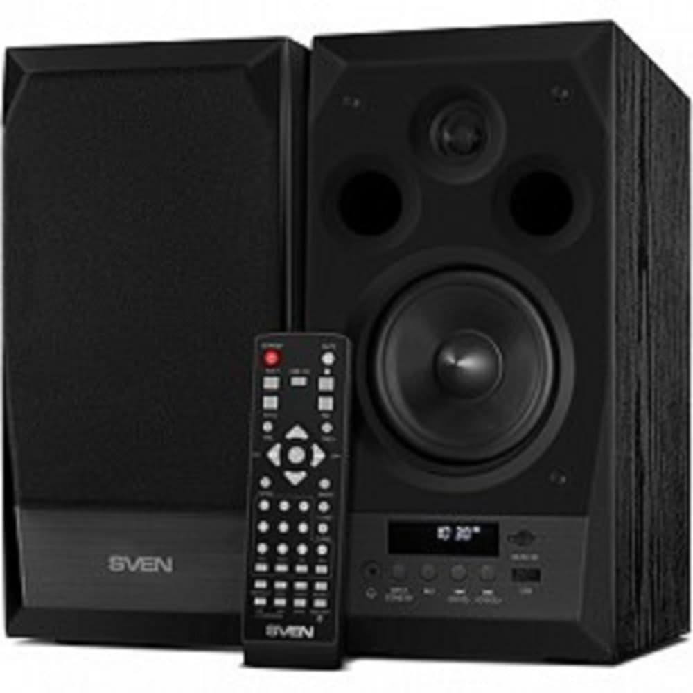 SVEN АС MC-10, чёрный (50 Вт, FM-тюнер, USB/microSD, дисплей, ПДУ, Bluetooth)