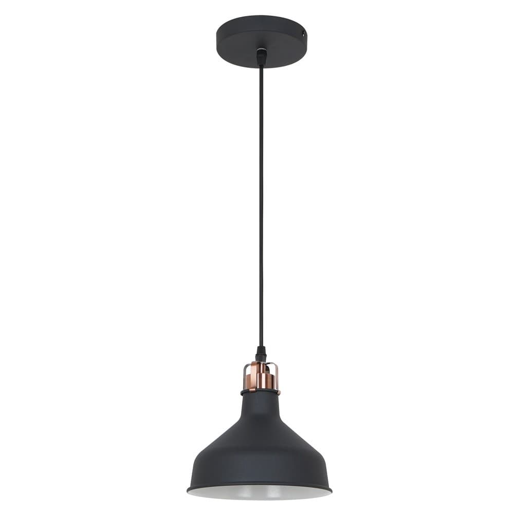 Camelion PL-425S C62 черный + медь (Светильник подвесной Amsterdam, 1х E27, 60Вт, 230В, металл)