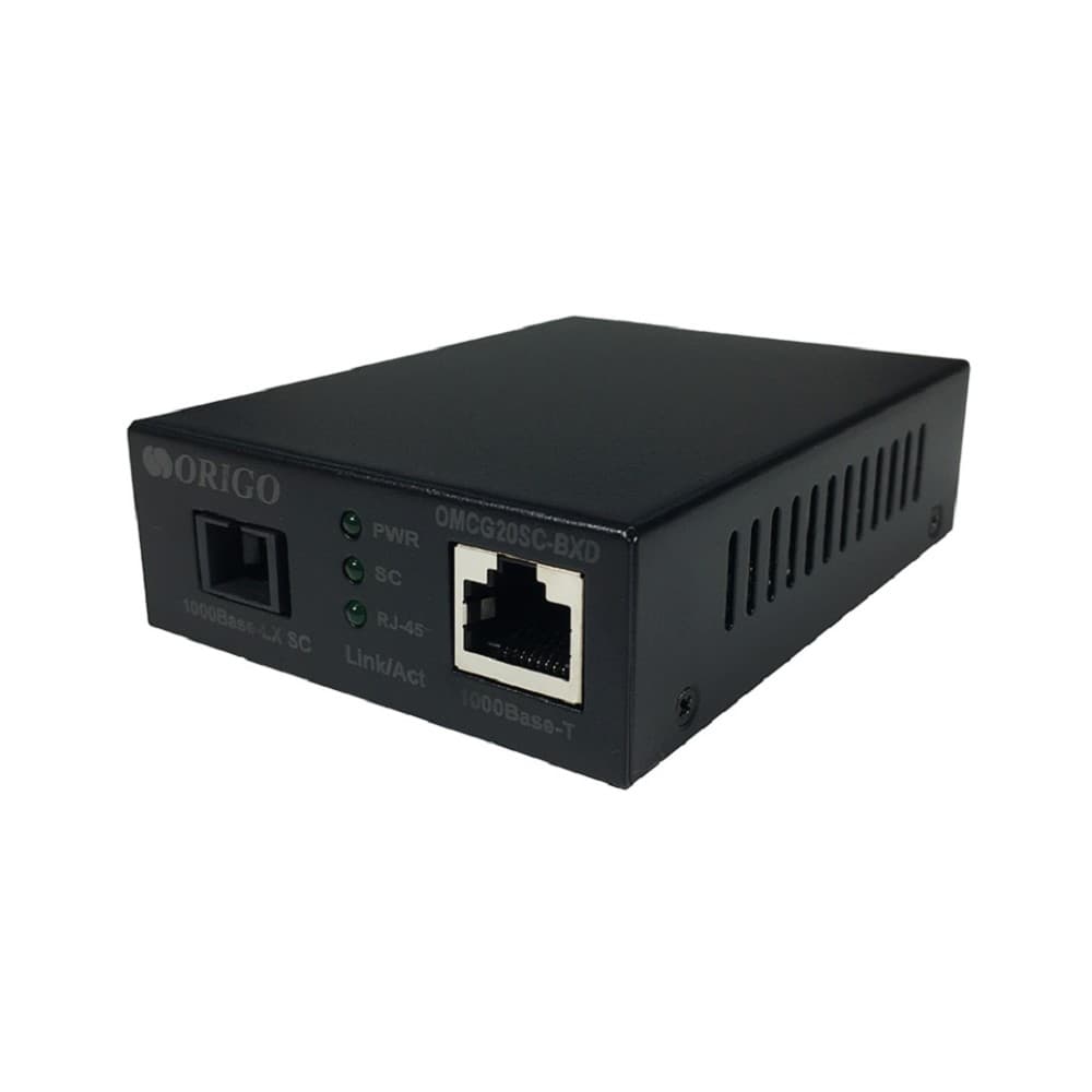 ORIGO OMCG20SC-BXD/A1A WDM медиаконвертер 1000Base-T/ 1000Base-LX (SC), Tx: 1550 нм, Rx: 1310 нм, одномод,до 20 км