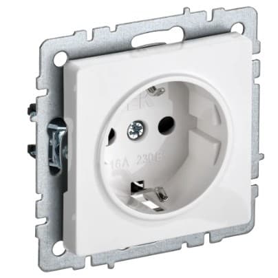 IEK BR-R14-16-K01-F BRITE Роз. с з/к/ш 16А в сб. РСР14-1-0-БрБ бел.
