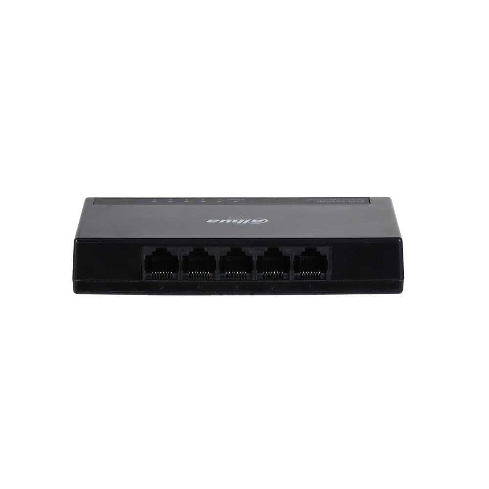DAHUA DH-PFS3005-5GT-L 5-портовый гигабитный неуправляемый коммутатор, 5xRJ45 1Gb, коммутация 10 Гбит/с, MAC-таблица 2K, пластик