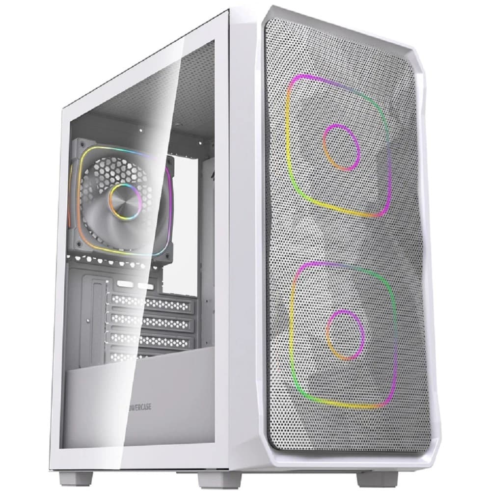 Корпус Powercase Mistral SM06 ARGB, Tempered Glass, 3x120mm ARGB PWM fans, белый, mATX (CMMSM06W-A3)