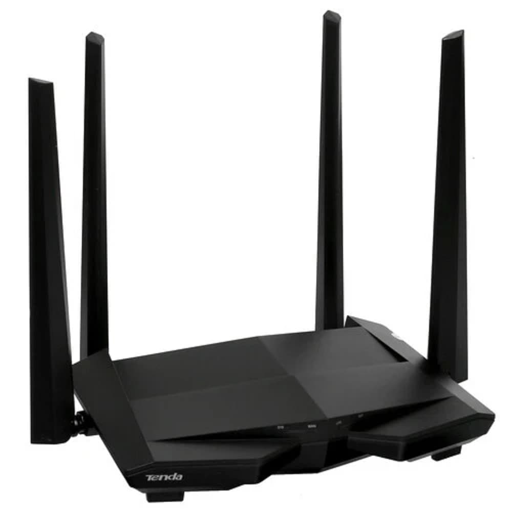 Повреждение упаковки TENDA AC10 Wi-Fi маршрутизатор двухдиапазонный стандарта AC1200 , 4 внешние антенны 6dBi, 1-port 10/100/1000Mbps WAN, 3-ports 10/100/1000Mbps LAN