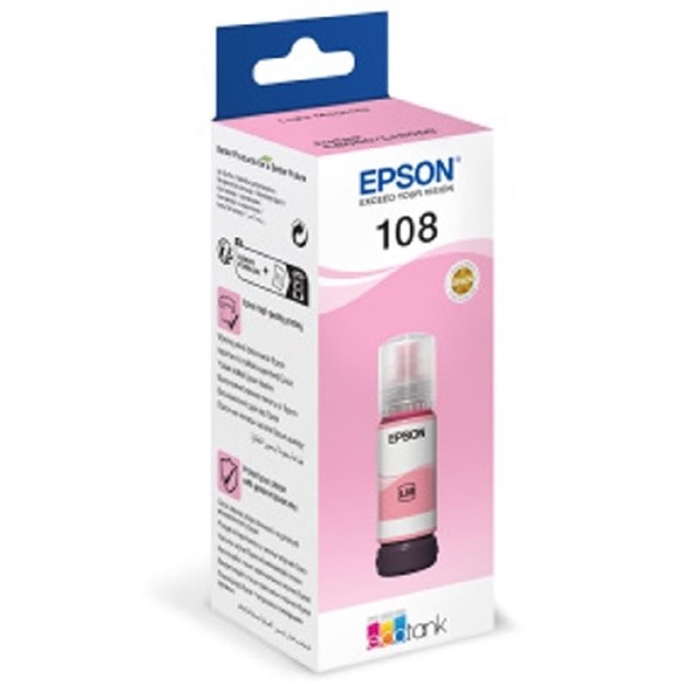 EPSON C13T09C64A Картридж 108 EcoTank Ink для Epson L8050/L18050, Light Magenta 70