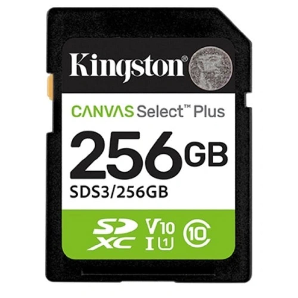 SecureDigital 256GB Kingston Canvas Select Plus Gen3 150MB/s C10 UHS-I U1 V10